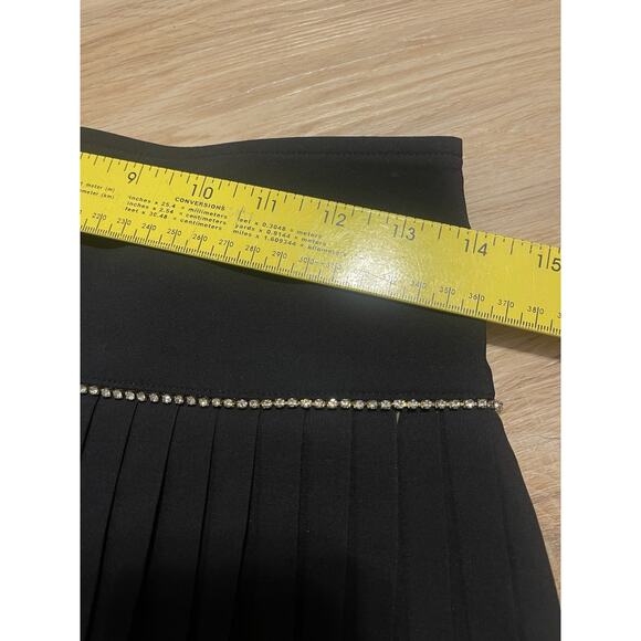 FAIR LIAR Women Black Pleated Golf Mini Skirt Skort Size XS Rhinestone - Picture 4 of 7